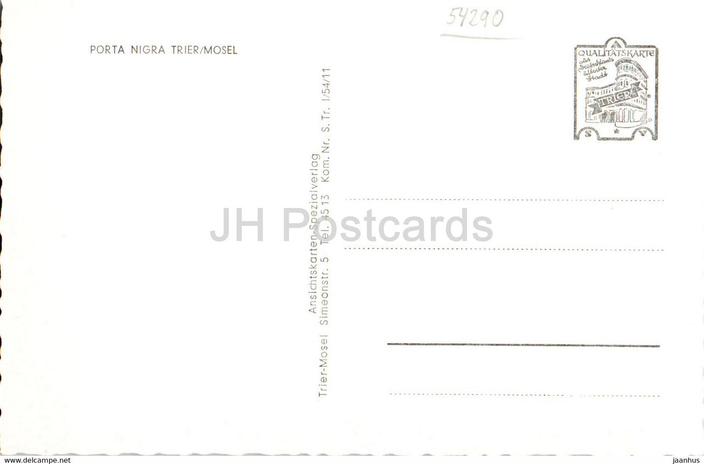 Porta Nigra Trier Mosel - old postcard - Germany - unused