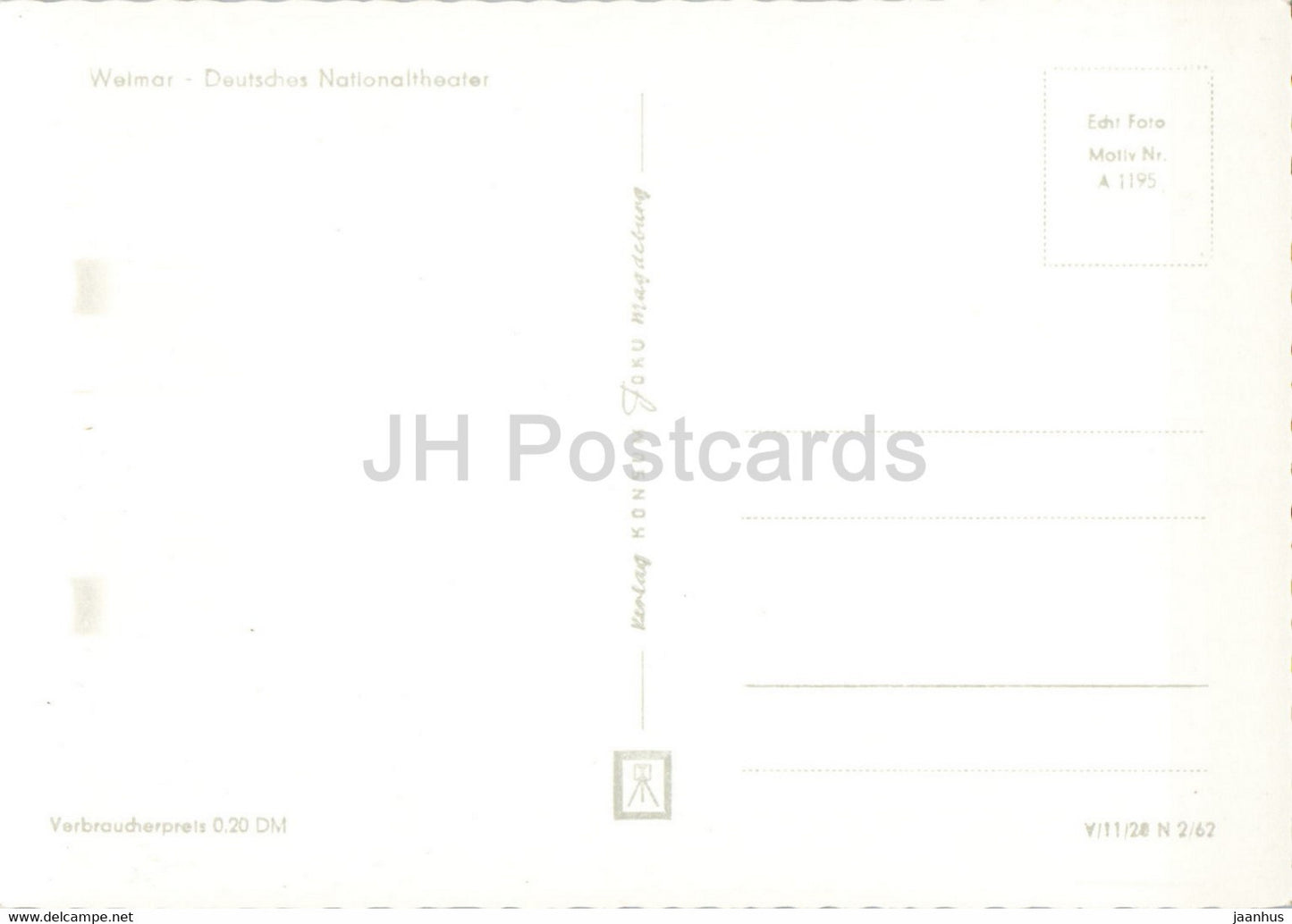 Weimar - Deutsches Nationaltheater - theatre - Germany DDR - unused