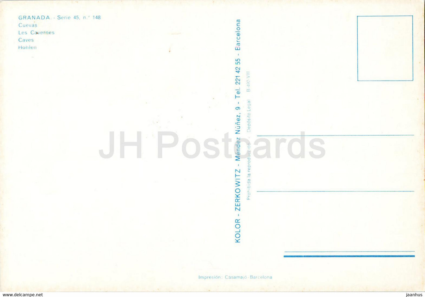 Grenade - Cuevas - grottes - 148 - Espagne - inutilisé