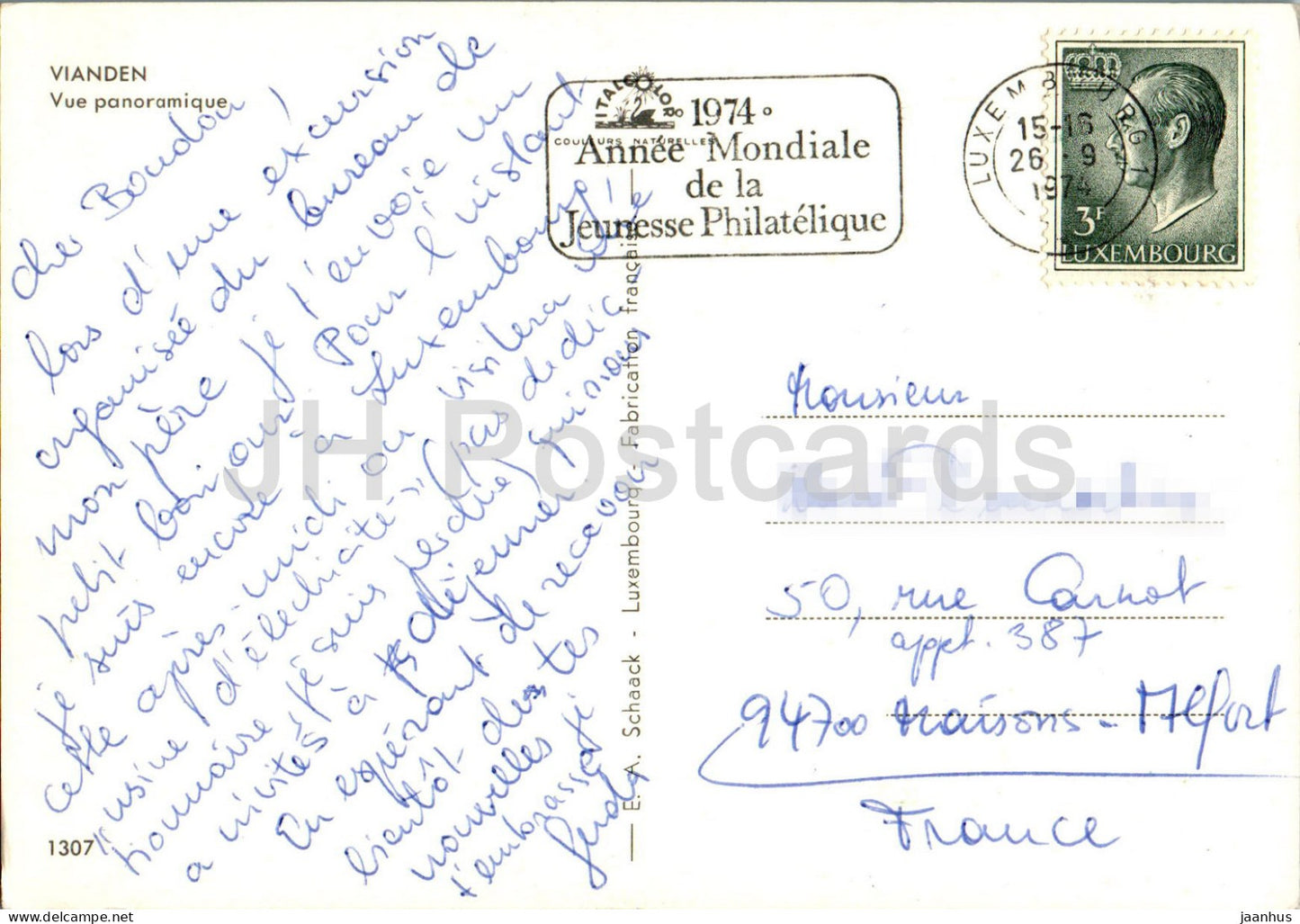 Vianden - Vue panoramique - vue générale - 1974 - Luxembourg - occasion