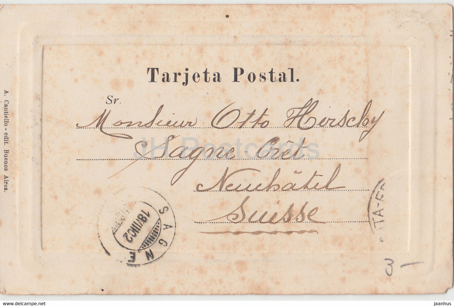 Buenos Aires - Salon del Palacio de Gobierno - old postcard - 1902 - Argentina - used