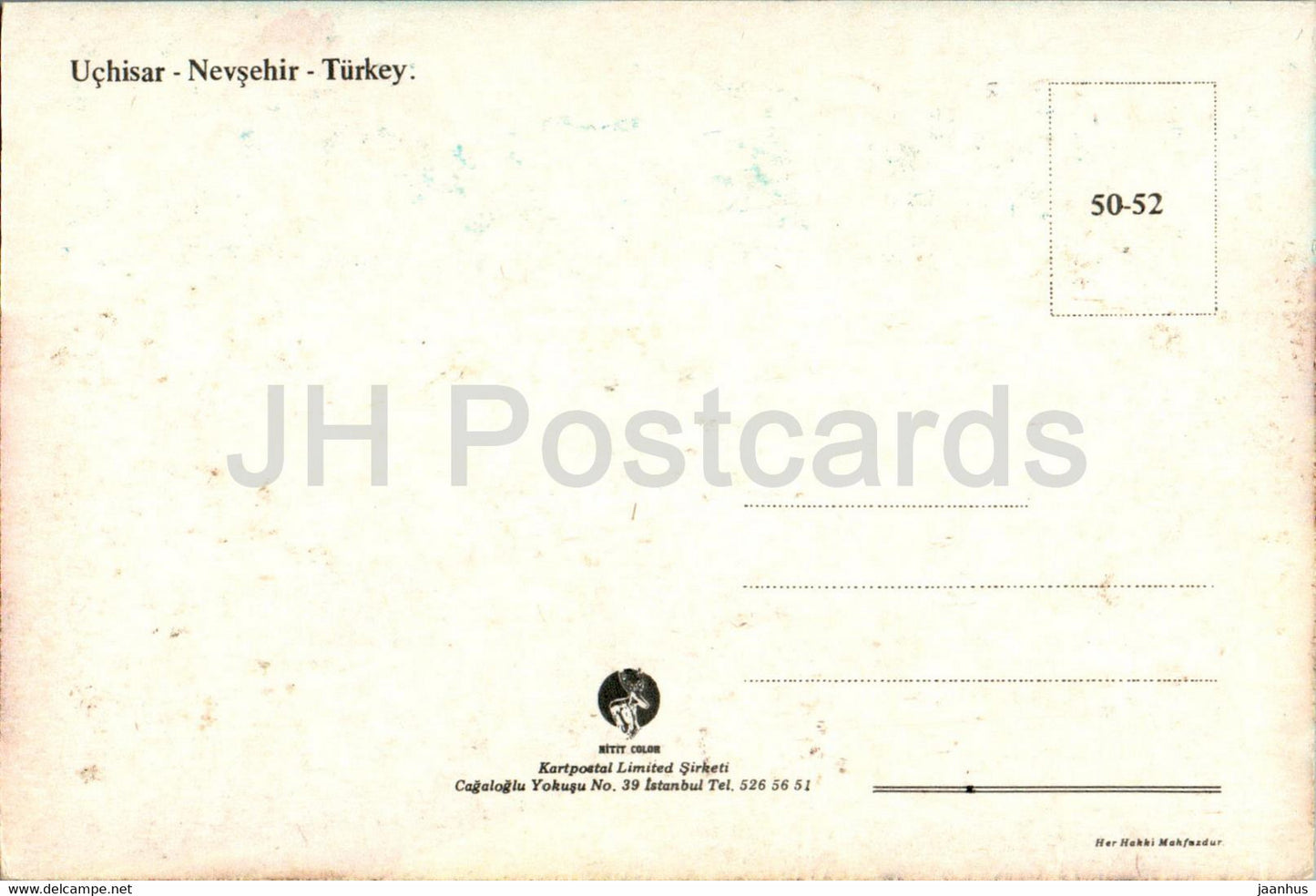 Uchisar - Nevsehir - 50-52 - Turkey - unused