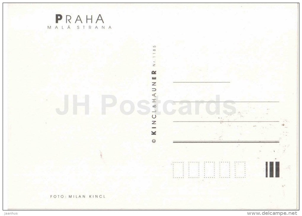 Praha - Prague - MAla Strana - Czech Republic - unused - JH Postcards