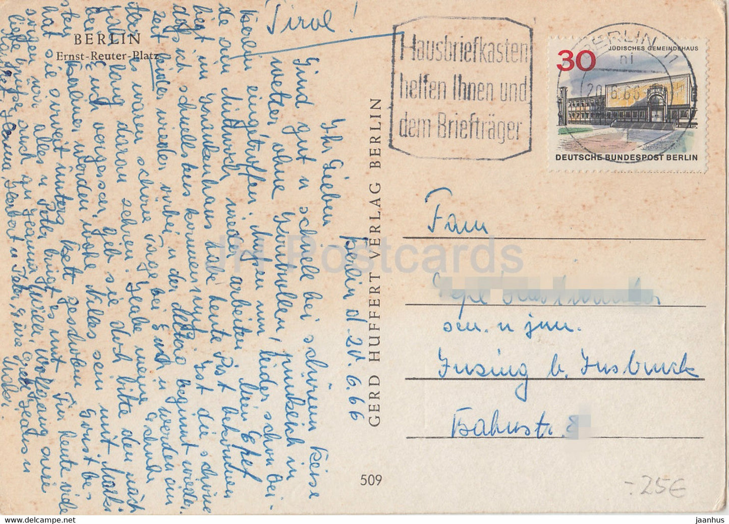 Berlin - Ernst Reuter Platz - 1966 - Allemagne - occasion