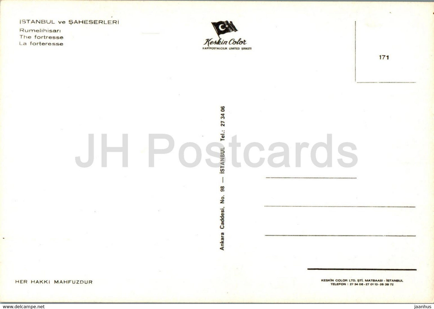 Istanbul - Rumelihisari - fortress - 171 - Turkey - unused