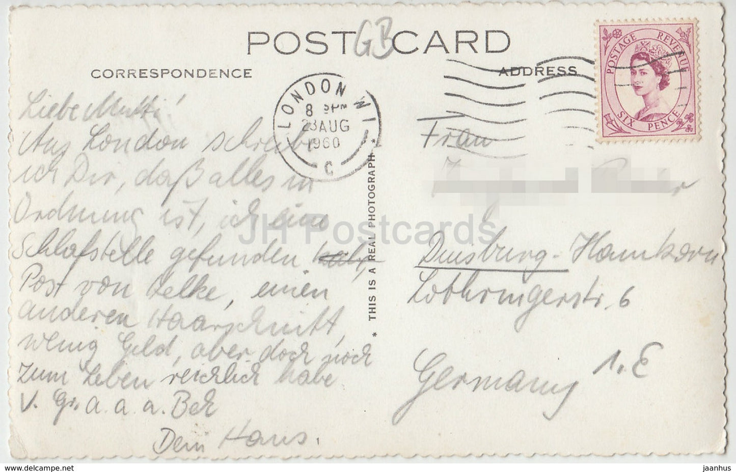 London - Big Ben & Boadicea Statue - YL.19 - 1960 - United Kingdom - England - used