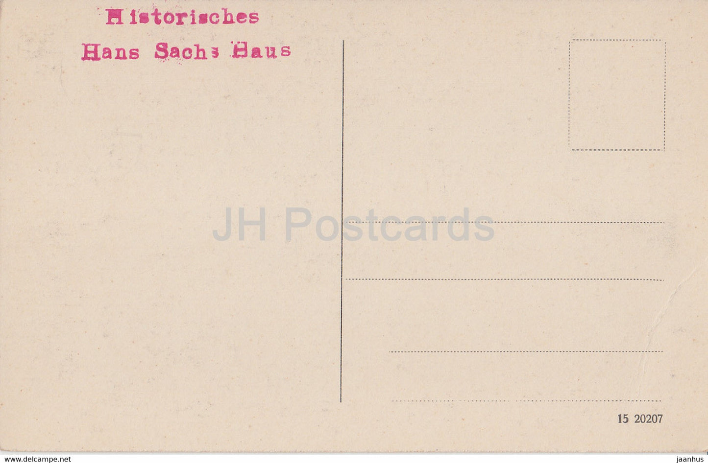 Nuremberg - Hans Sachs Haus - Schusterstube des Meistersingers Hans Sachs - carte postale ancienne - Allemagne - inutilisée