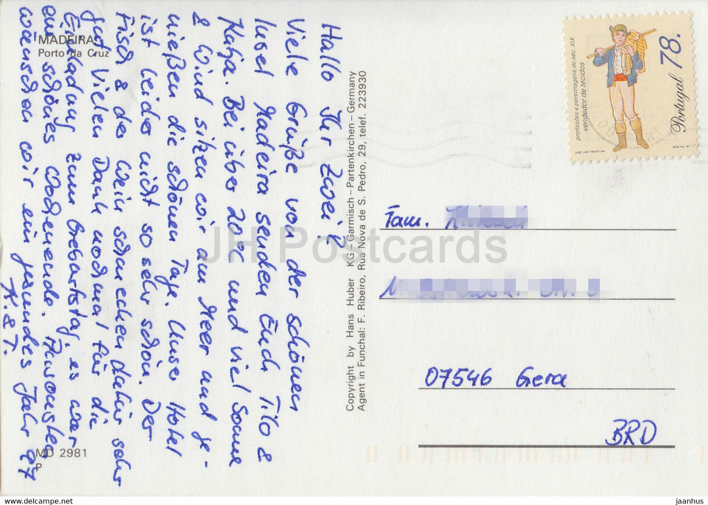 Madère - Porta da Cruz - 1997 - Portugal - occasion