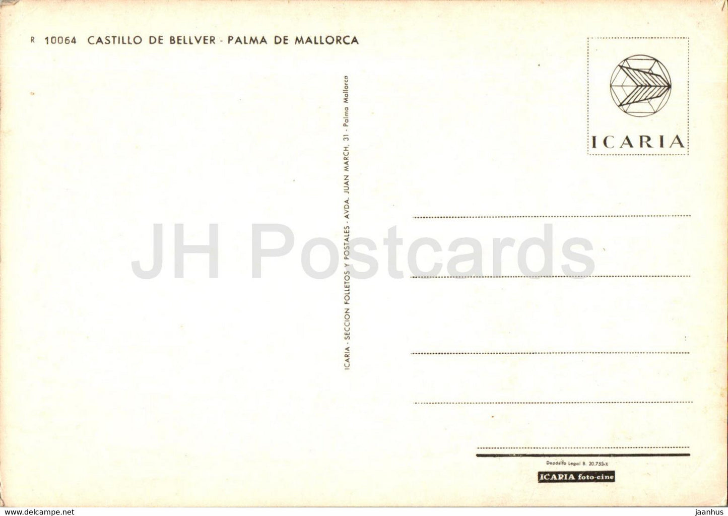 Palma de Mallorca - Castillo de Bellver - 10064 - Spain - unused