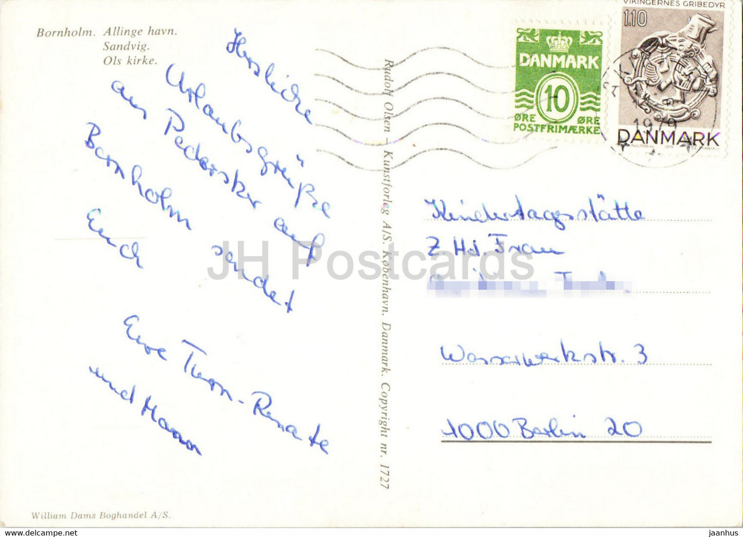 Bornholm - Allinge Havn - Sandvig - Ols kirke - boats - town views - Denmark - used