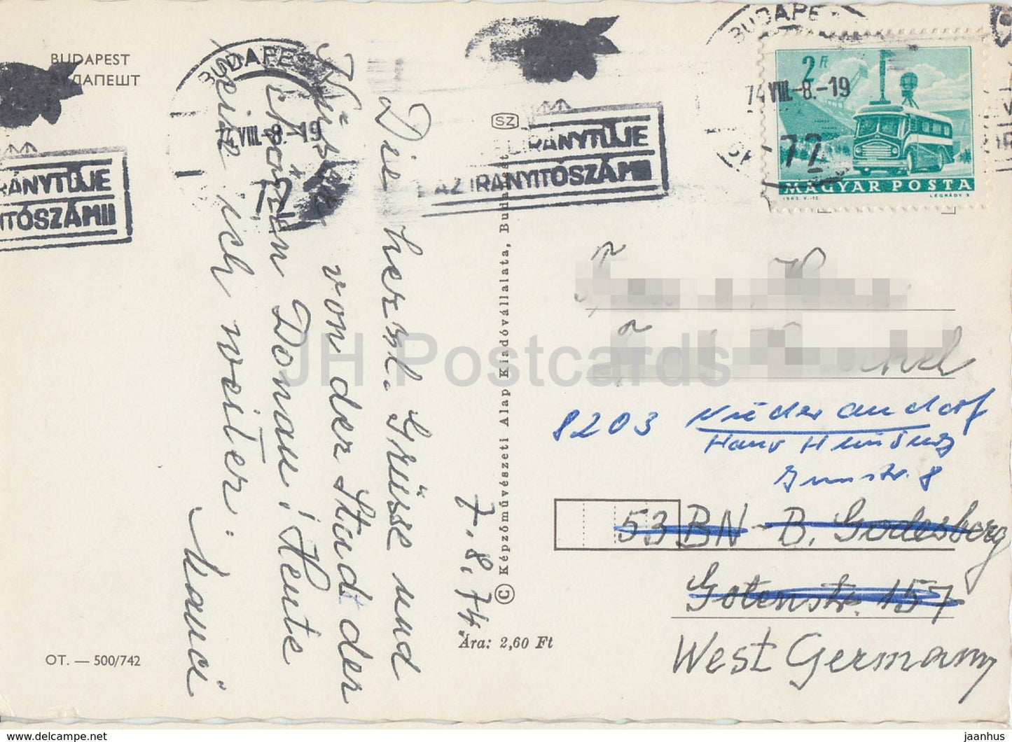 Budapest - pont - architecture - monument - parlement - multiview - 1974 - Hongrie - utilisé