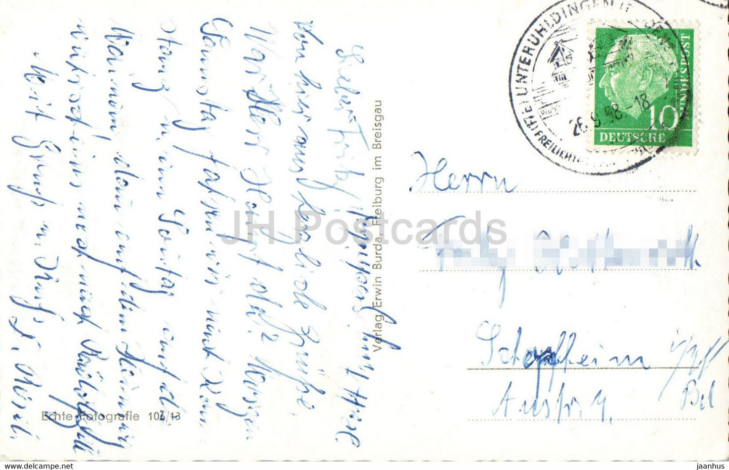 Birnau - Maurach - Bodensee - old postcard - 1958 - Germany - used