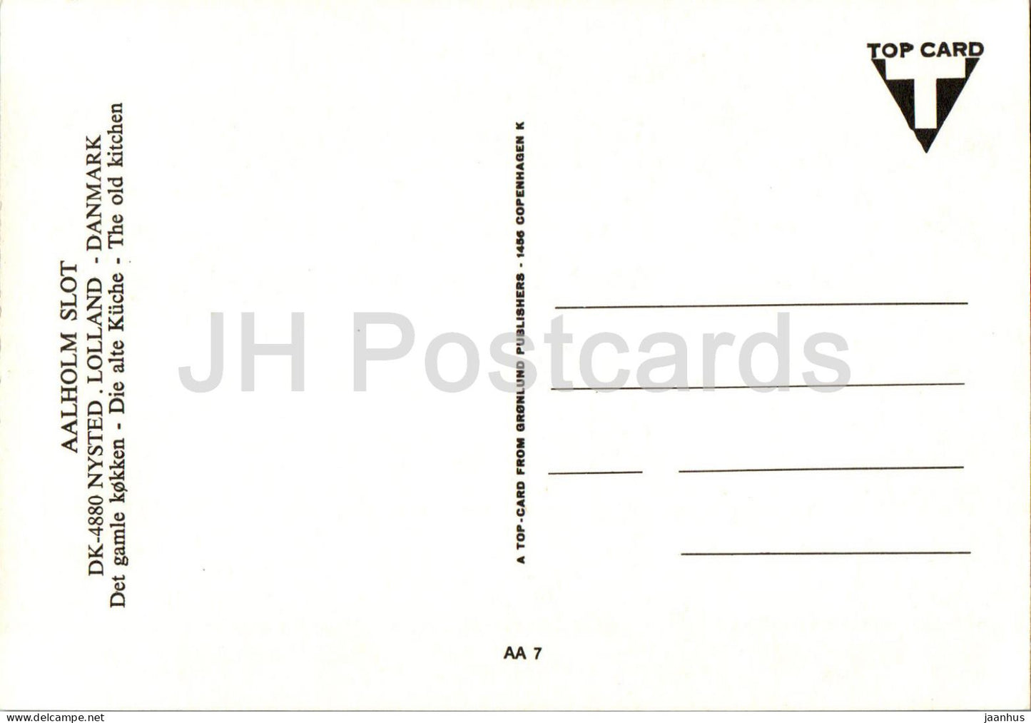 Aalholm Slot - Nysted Lolland - Det gamle kokken - The old Kirchen - castle - AA 7 - Denmark - unused