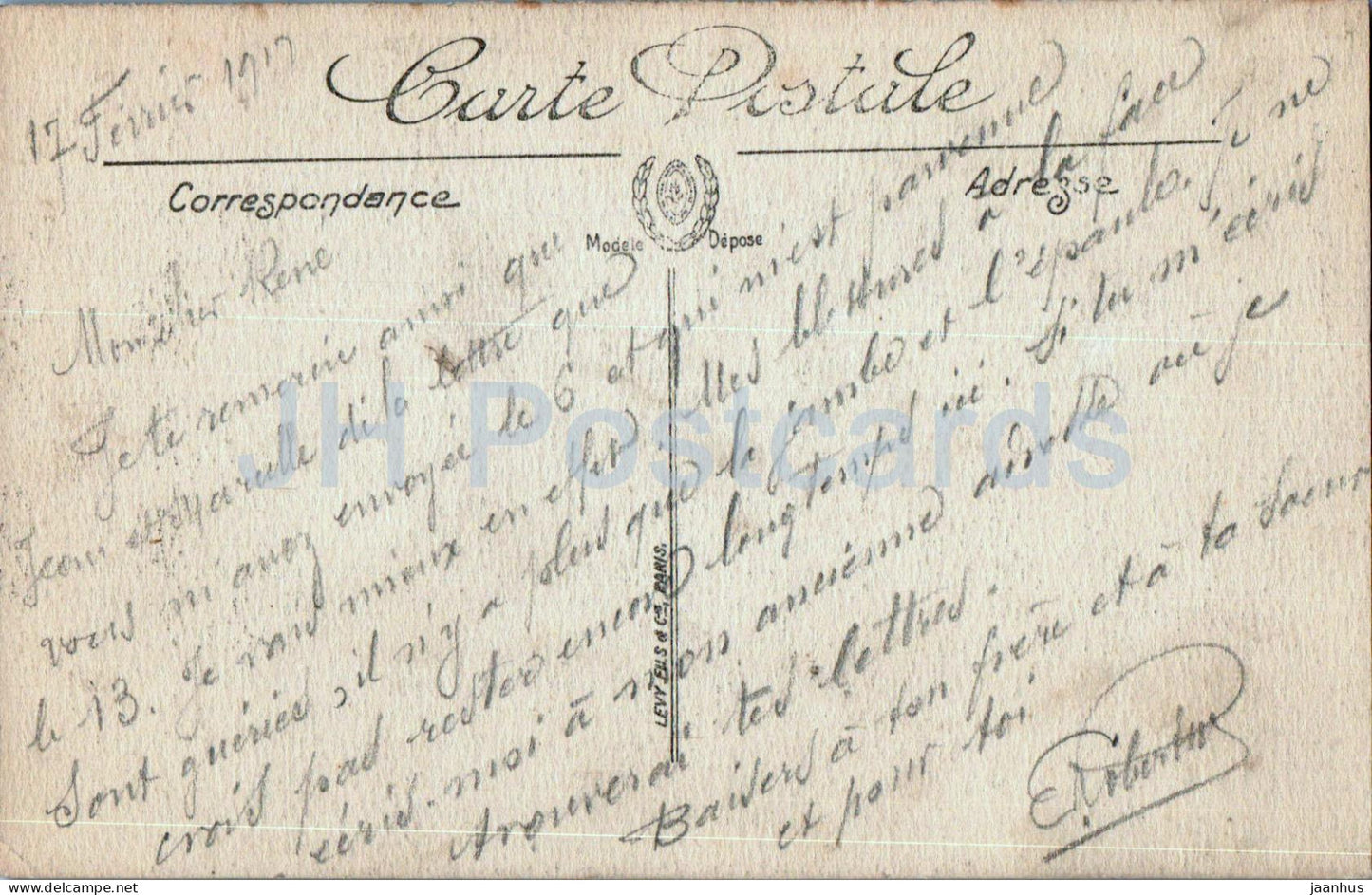 Belfort - La Place de la Republique et le Boulevard Carnot - LL - 35 - old postcard - 1917 - France - used