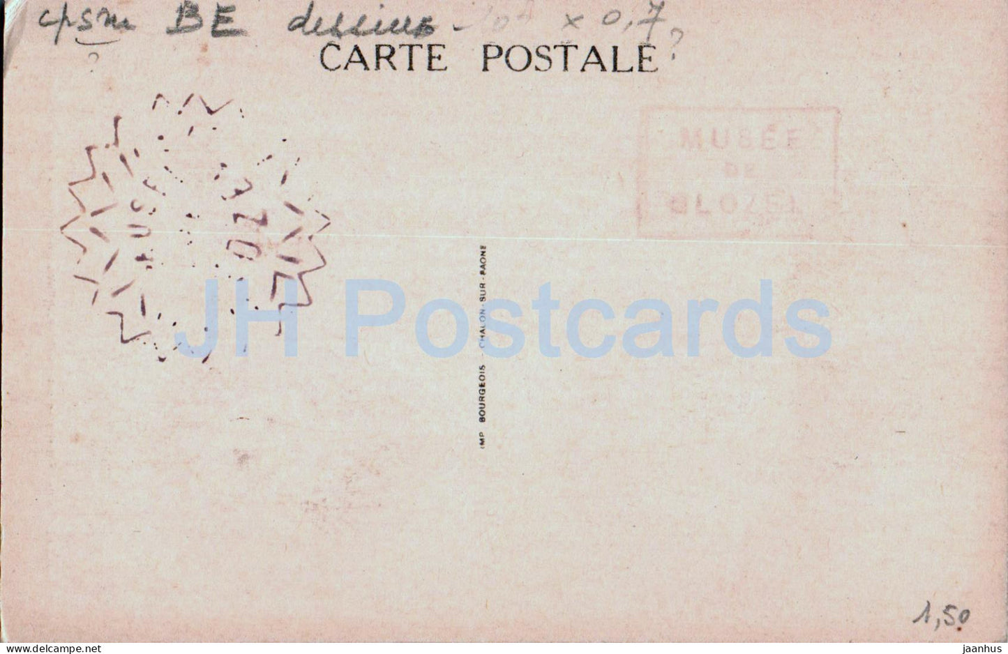Glozel - Anneaux en schiste - tombes de signes alphabettiformes - carte postale ancienne - France - inutilisée
