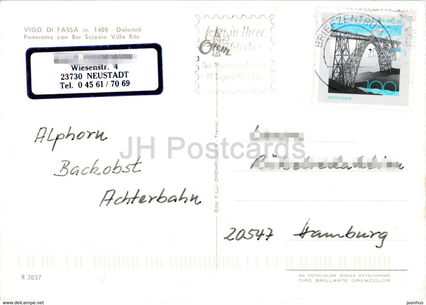 Vigo di Fassa - Panorama con Bar Sciovia Villa Rita - Italy - used