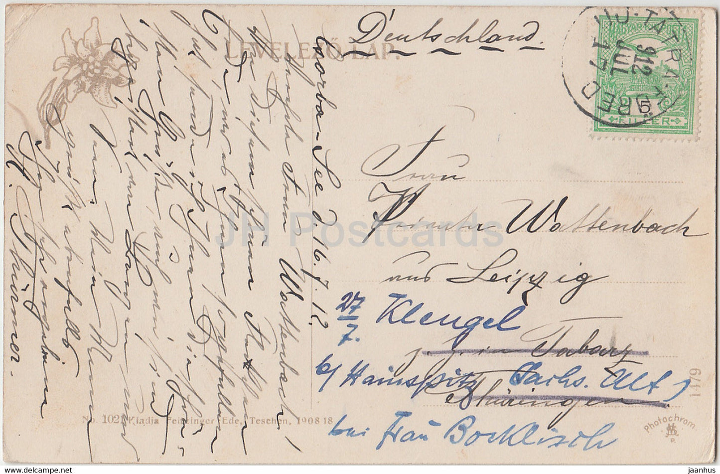 Tatra - Csorbai to - old postcard - 1912 - Slovakia - used