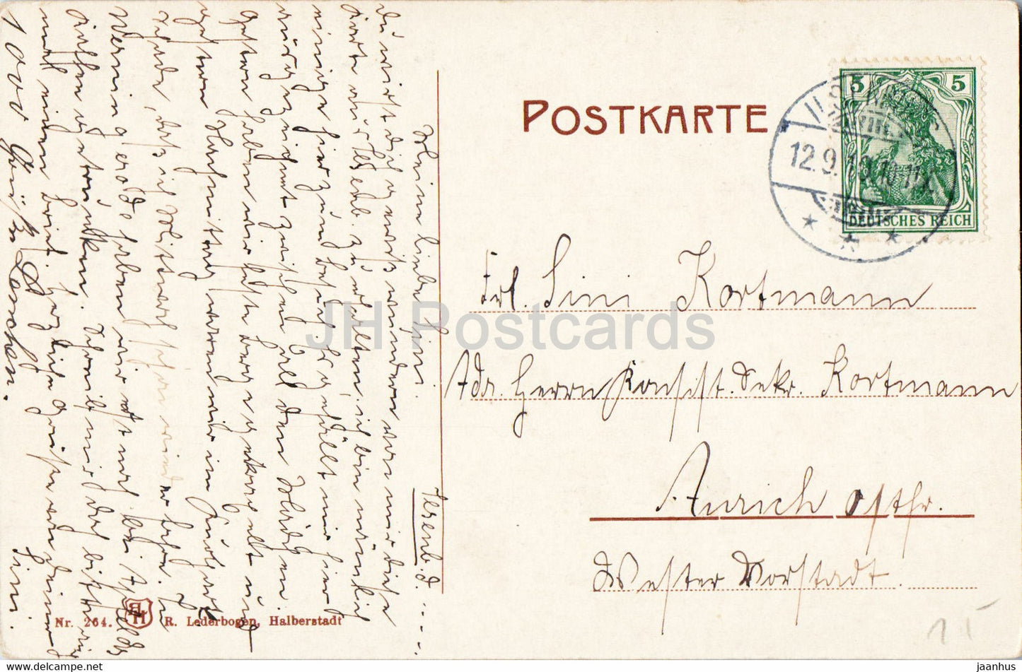 Party oberhalb der Okerinsel - alte Postkarte - 1910 - Deutschland - gebraucht