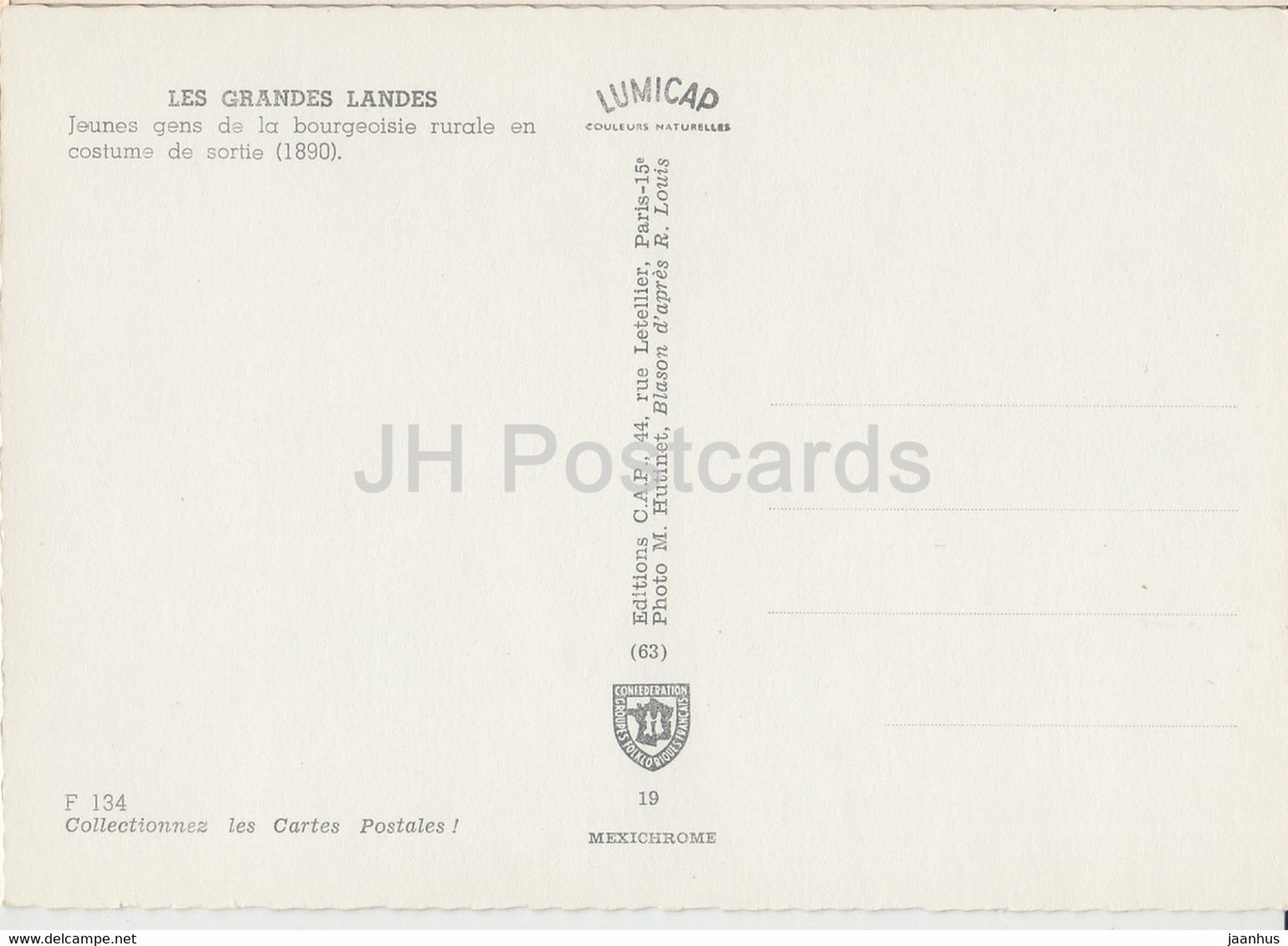 Gascogne - Les Grandes Landes - mode - France - inutilisé