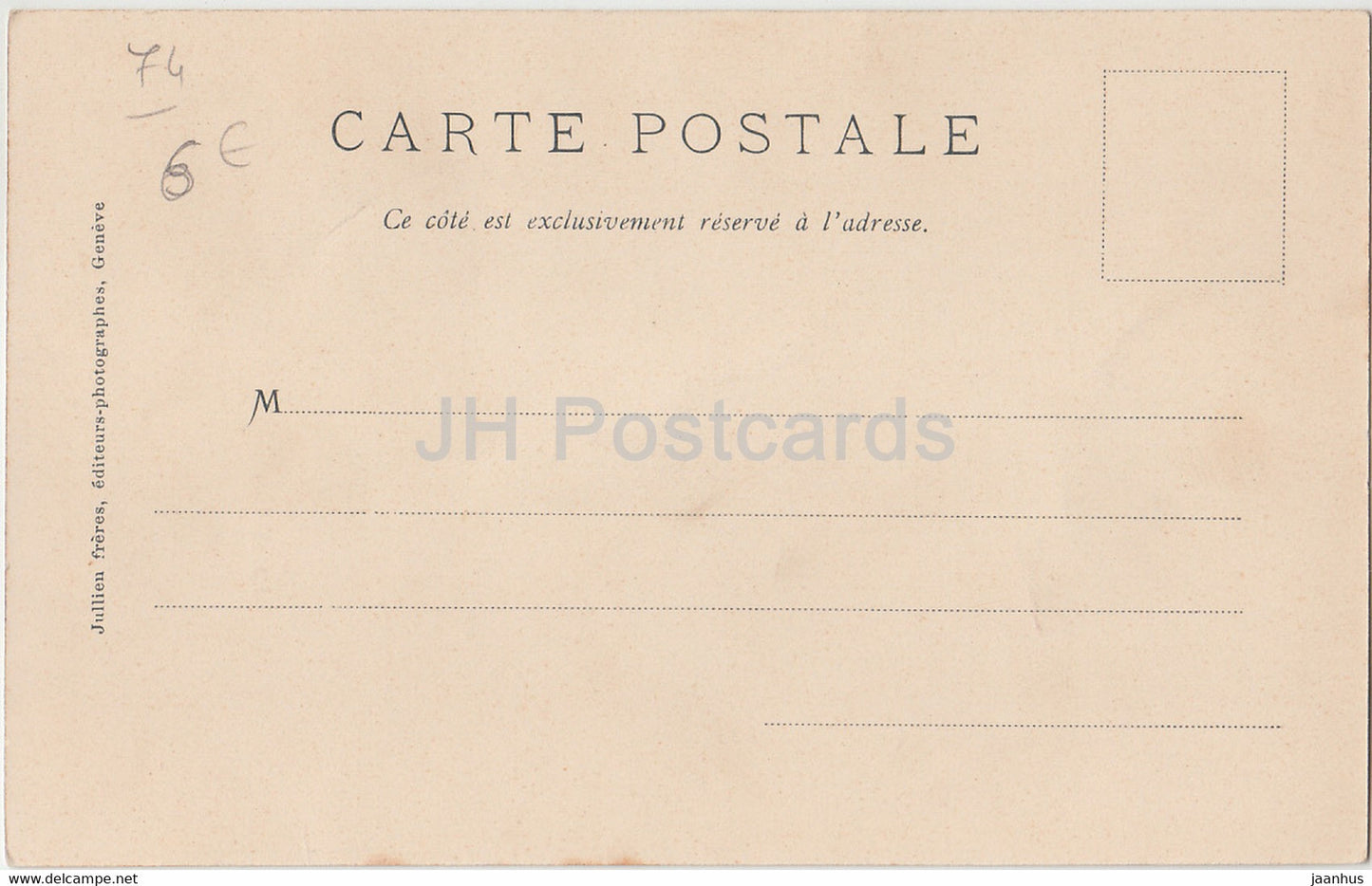 Barque de Leman - Segelboot - 1308 - alte Postkarte - Schweiz - unbenutzt