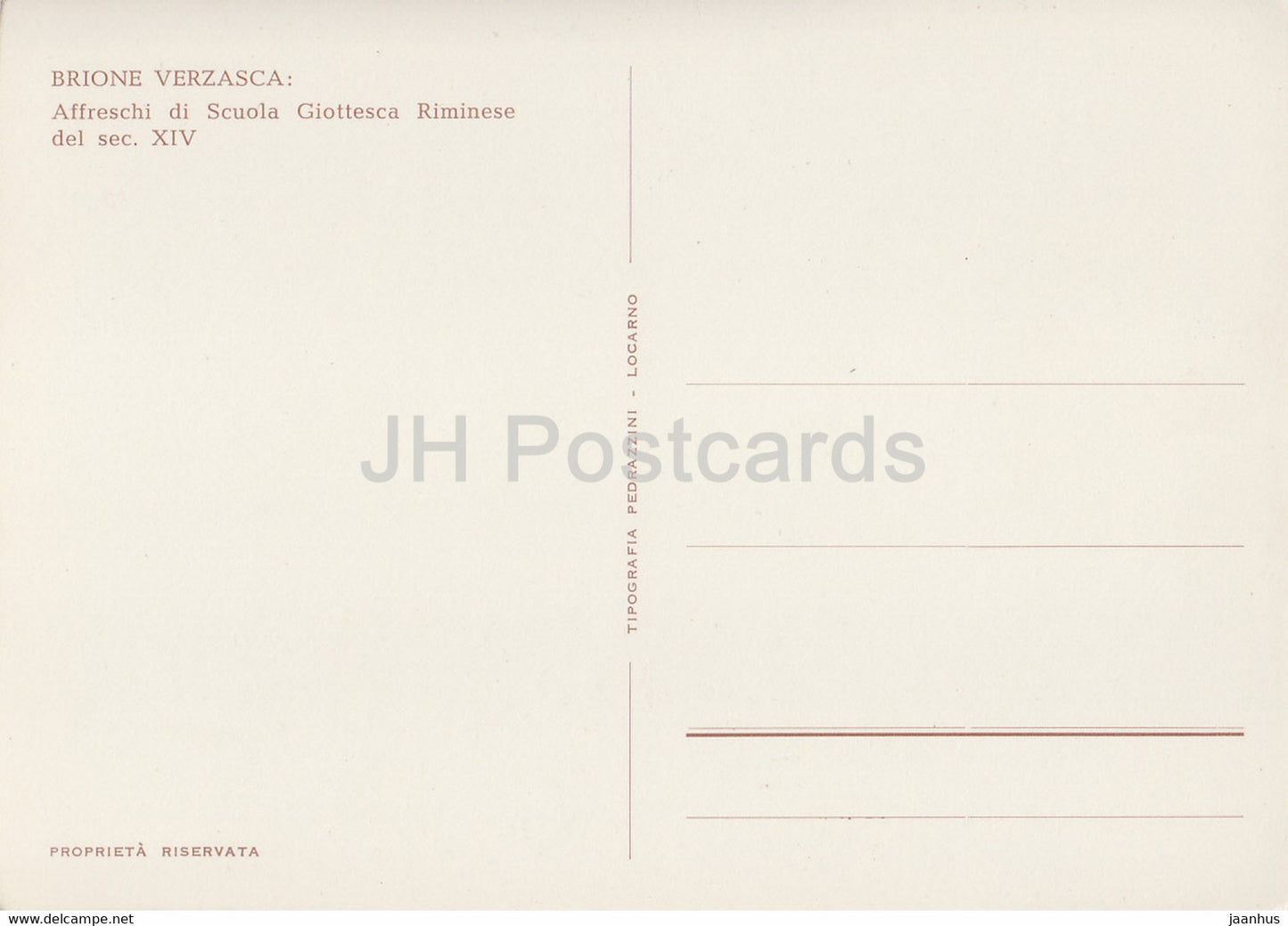 Brione Verzasca - Affreschi di Scuola Giottesca Riminese - Switzerland - unused