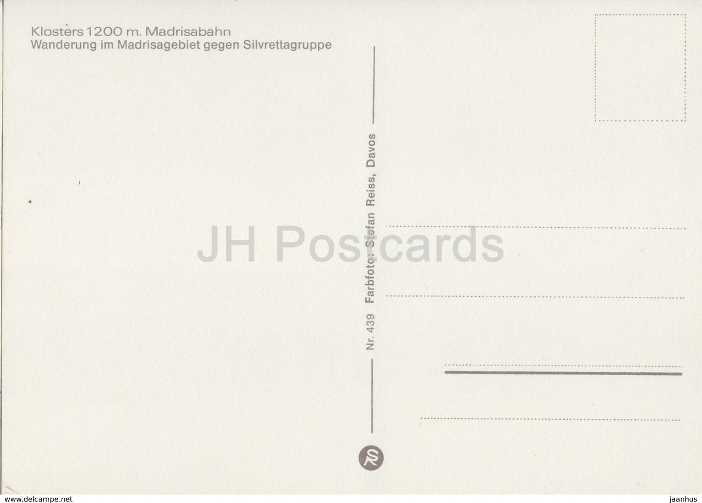 Klosters - Madrisa - Schlappin - cable car - multiview - 439 - Switzerland - unused