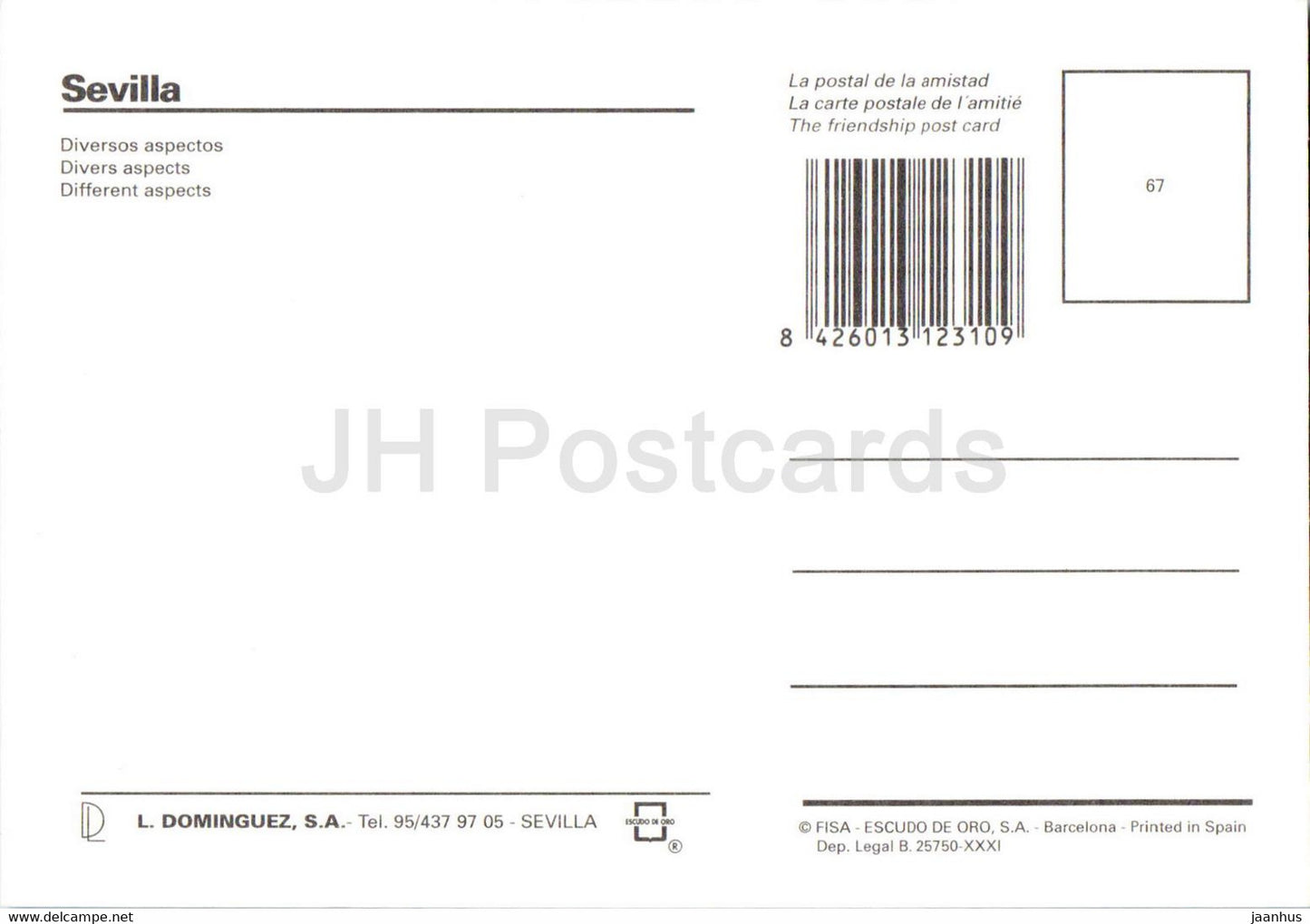 Séville - Barrio Sta Cruz - Diversos Aspectos - 67 - Espagne - inutilisé