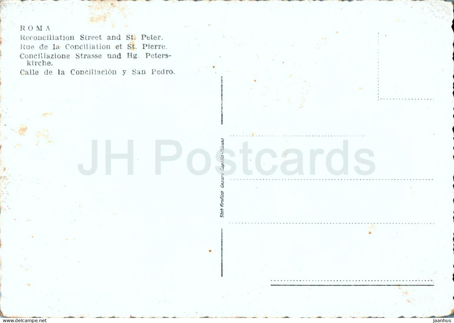 Roma - Rome - Reconciliation street and St Peter - Italy - unused
