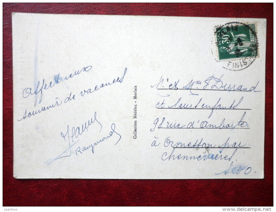 Roscoff Finistere - Effets de lames a la Pointe - sea - rocks - old postcard - France - used - JH Postcards