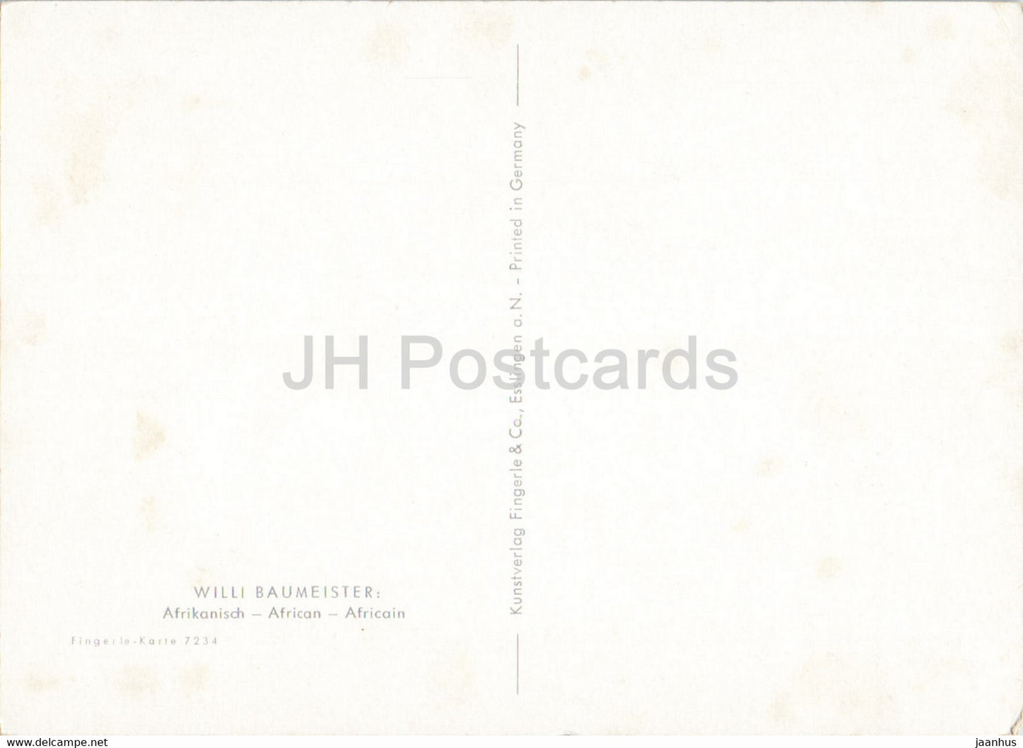 peinture de Willi Baumeister - Afrikanisch - Africain - Art allemand - Allemagne - inutilisé