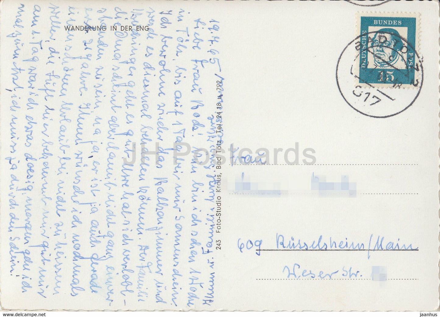 Wanderung in der Eng - 1965 - Germany - used