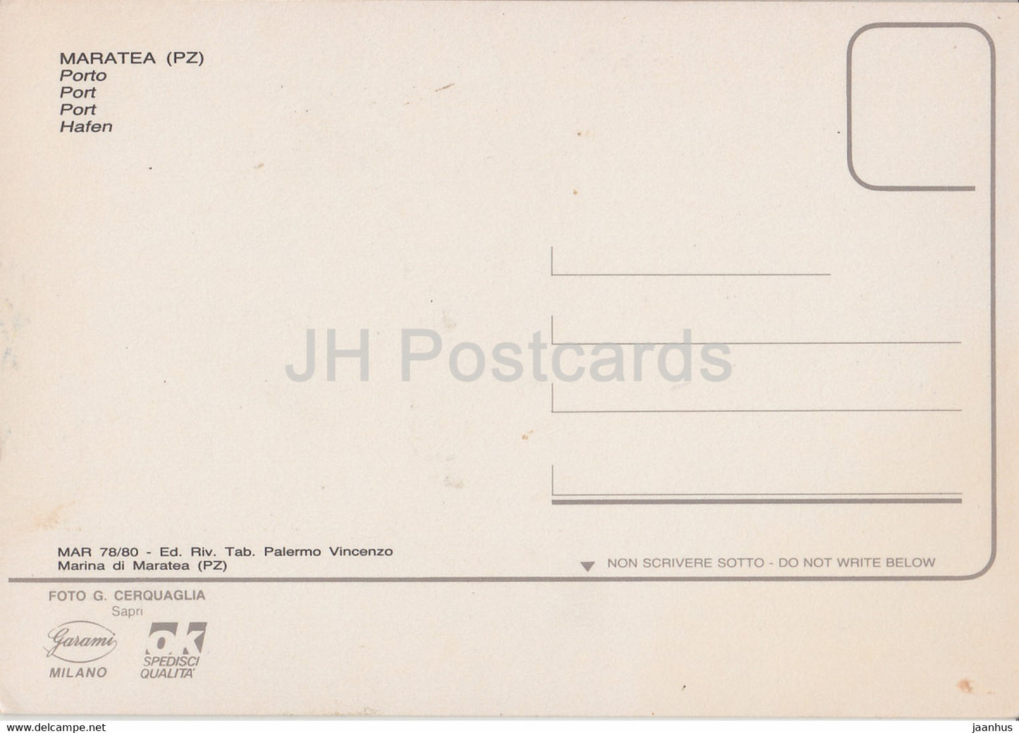 Maratea - Porto - port - Italy - Italia - unused