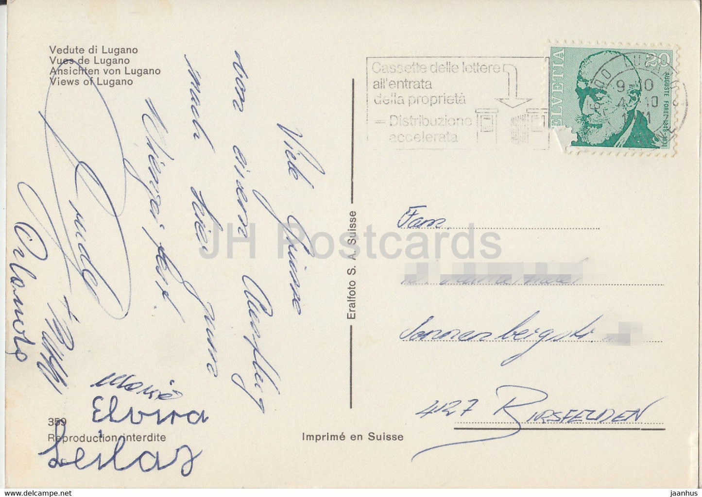Vedute di Lugano - multiview - 1971 - Suisse - occasion