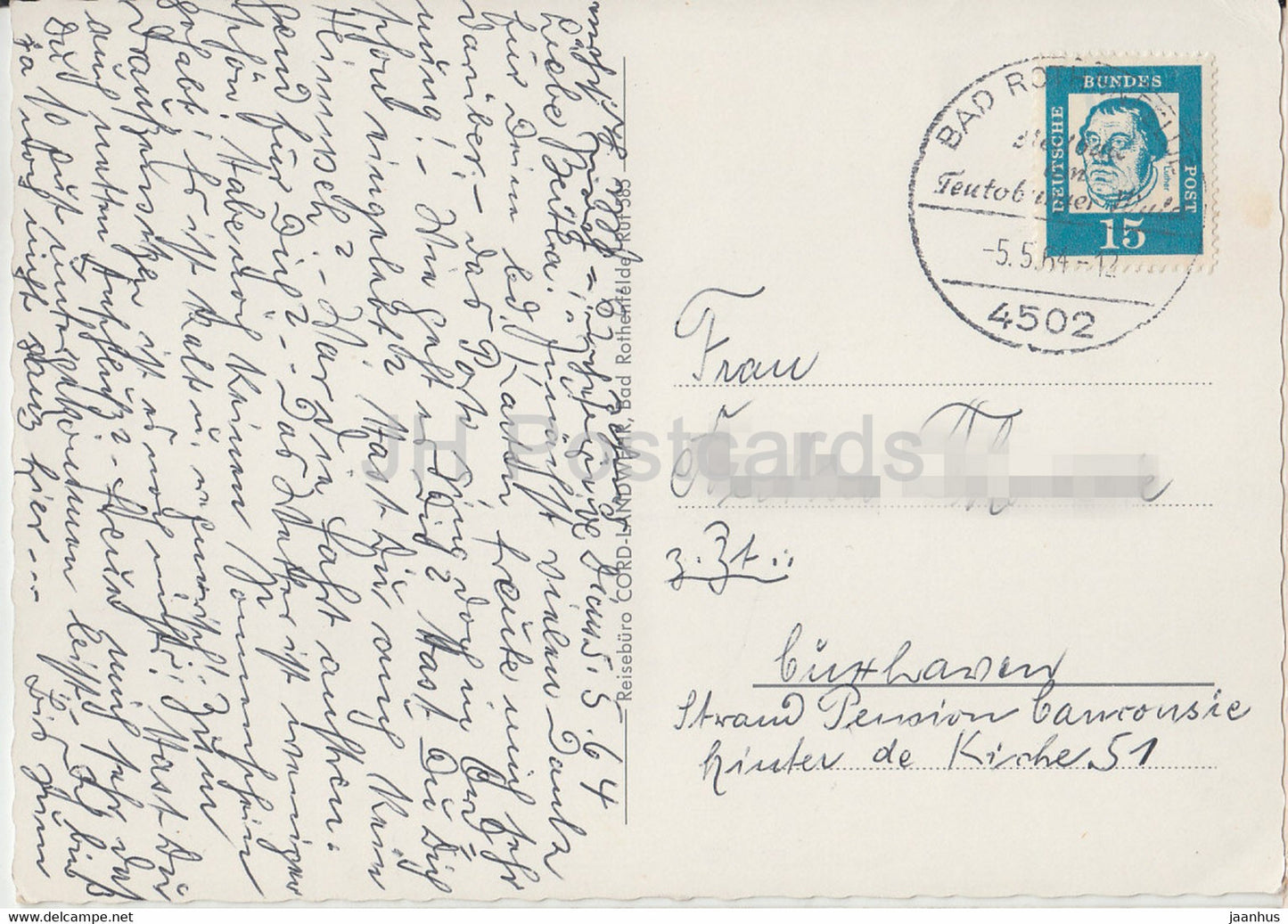 Gruss aus Bad Rothenfelde - Badehaus - Aussichtsturm - 1964 - Germany - used