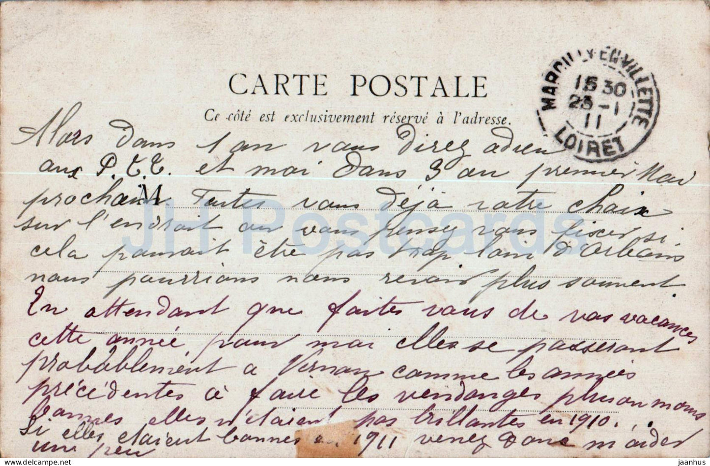 Beaugency - Clocher Saint Firmin - 1530 - Glockenturm - alte Postkarte - 1911 - Frankreich - gebraucht