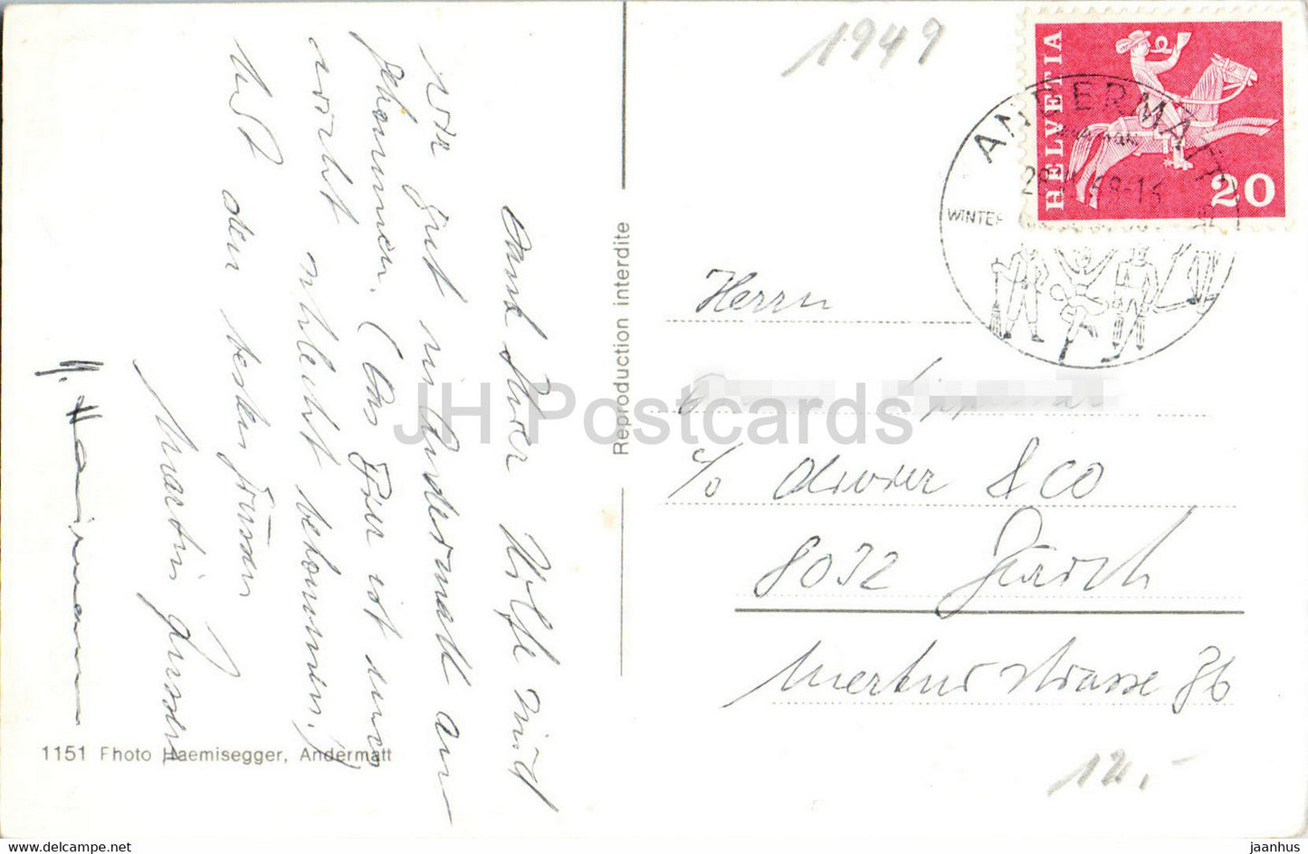 Andermatt - 1151 - 1968 - Suisse - d'occasion