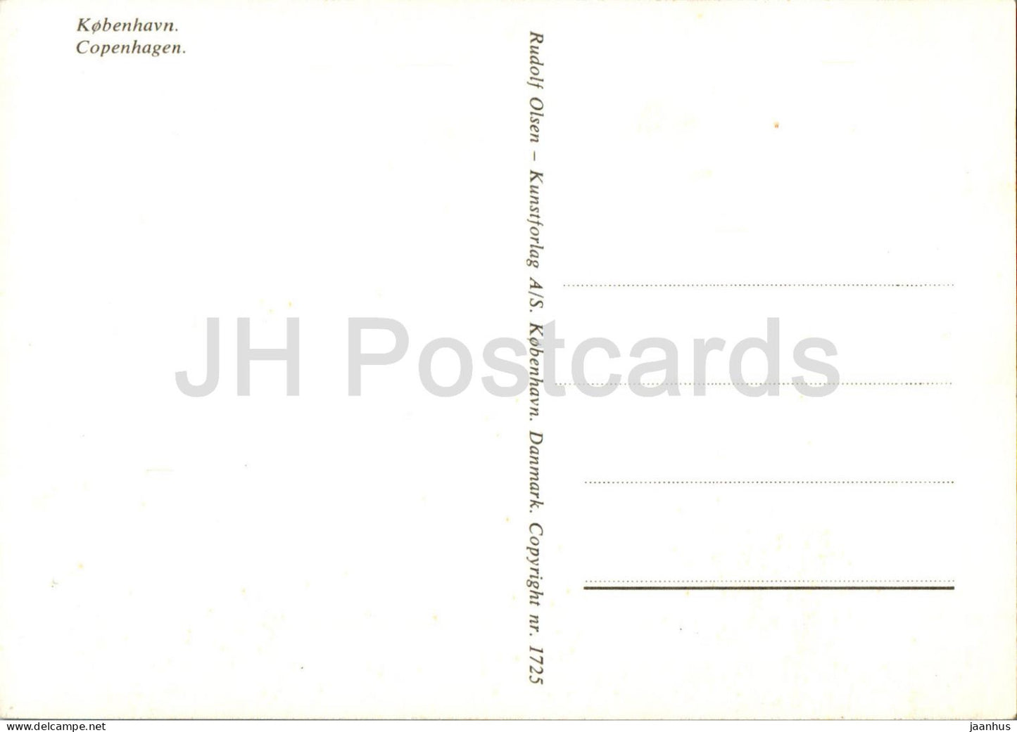 Copenhague - Kobenhavn - Petite Sirène - Garde royale - Fontaine de Gefion - multivue - 1725 - Danemark - inutilisé