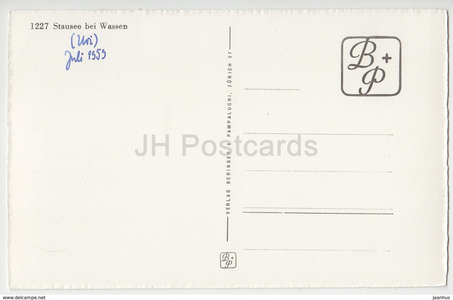 Stausee bei Wassen - 1227 - Schweiz - 1959 - gebraucht