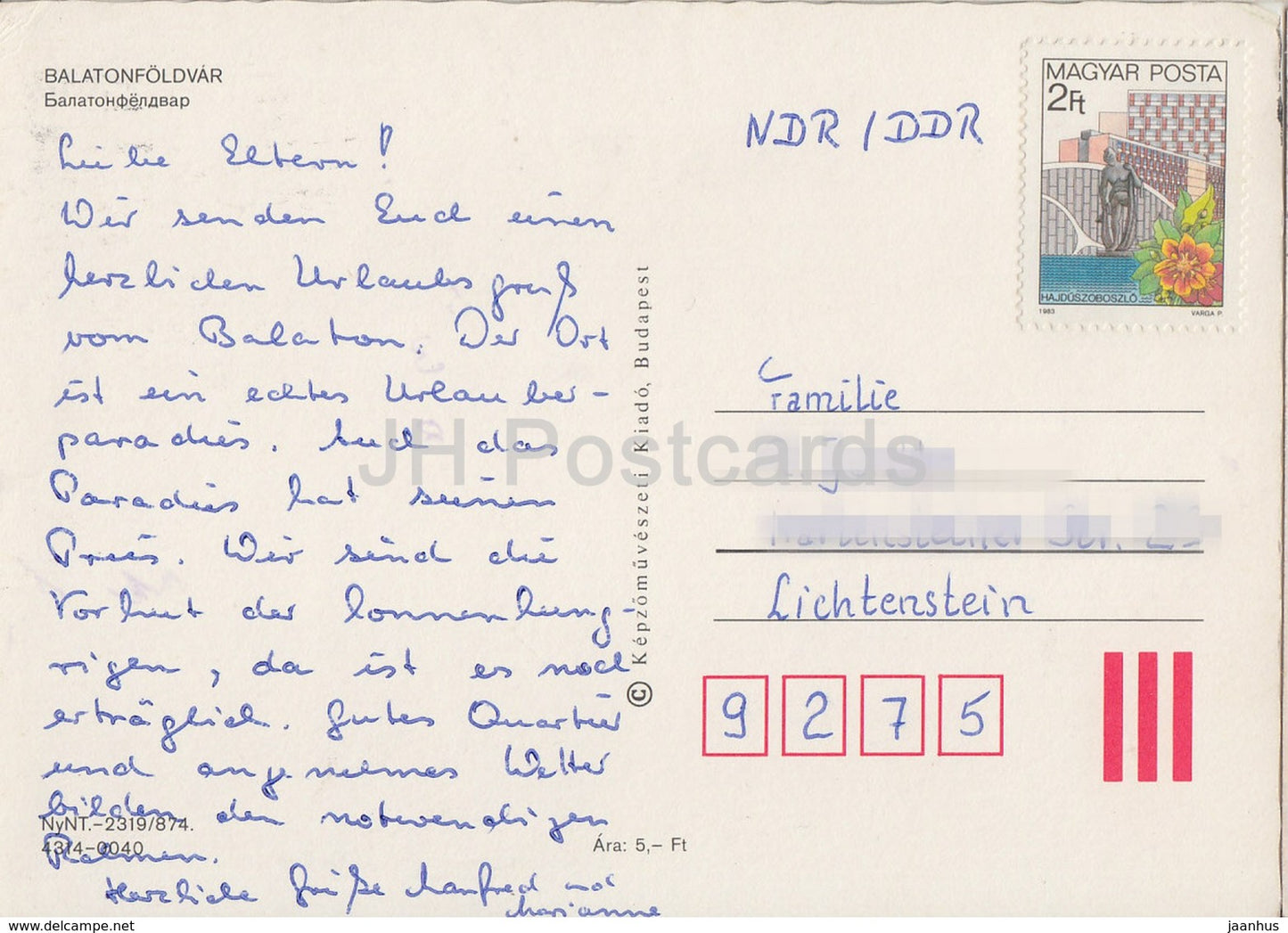 Balaton - Balatonfoldvar - voilier - hôtel - multiview - années 1980 - Hongrie - utilisé