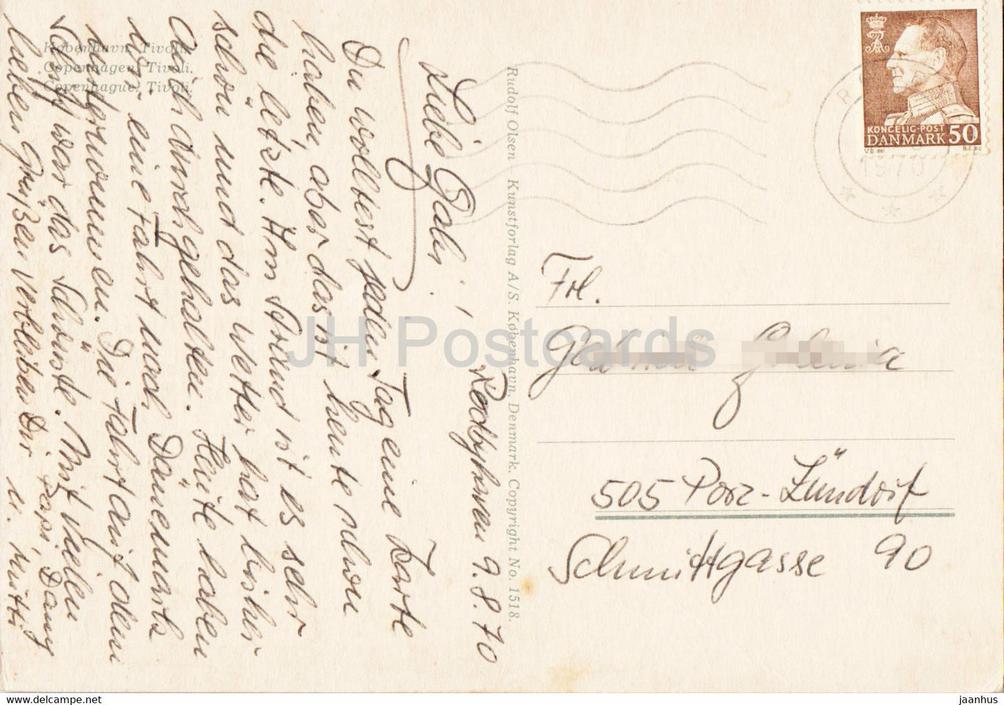 Copenhagen - Tivoli - 1518 - 1970 - Denmark - used