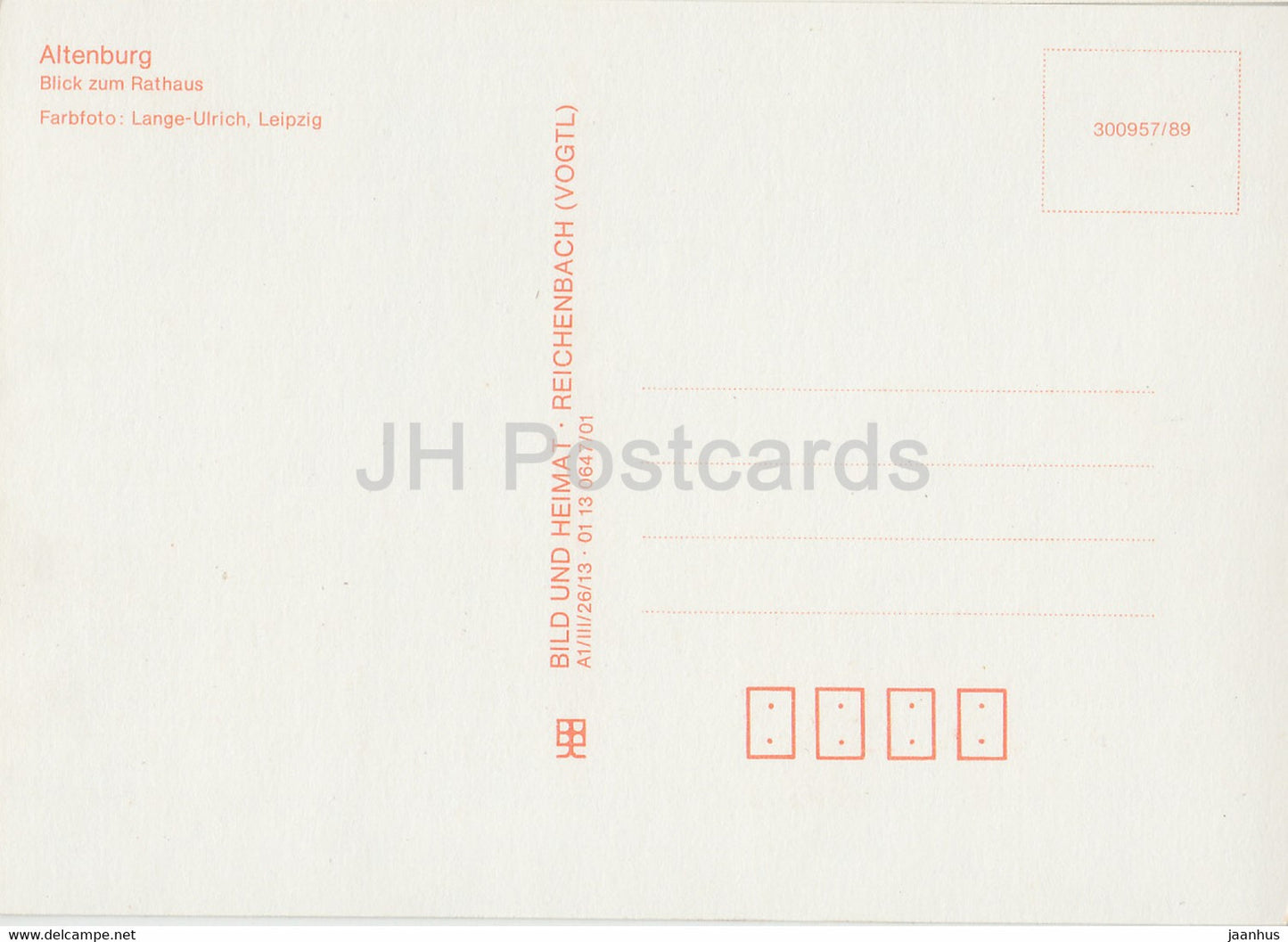 Altenburg - Blick zum Rathaus - Deutschland DDR - gebraucht