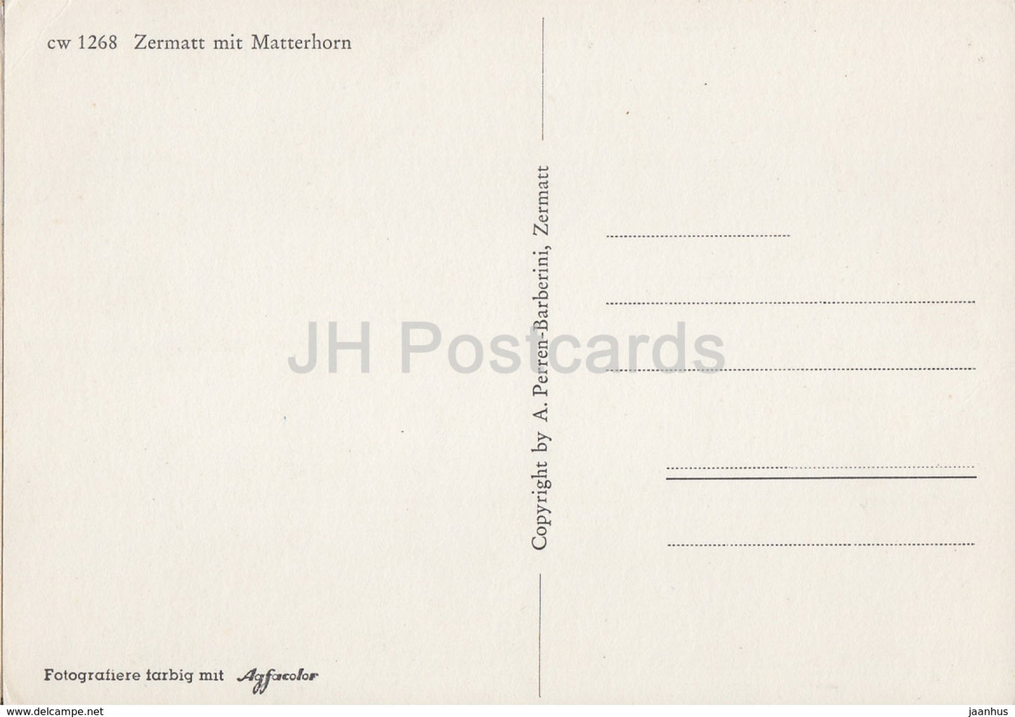 Zermatt mit Matterhorn - Suisse - inutilisé