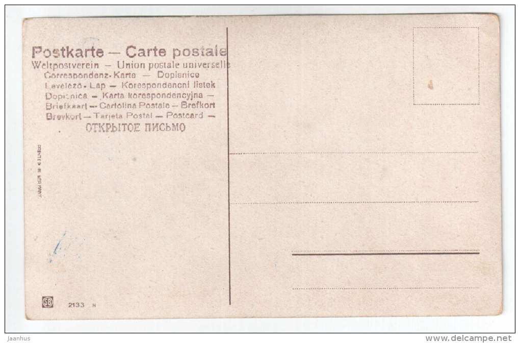 Christmas Greeting Card - house - winter - SB 2133 - old postcard - unused - JH Postcards