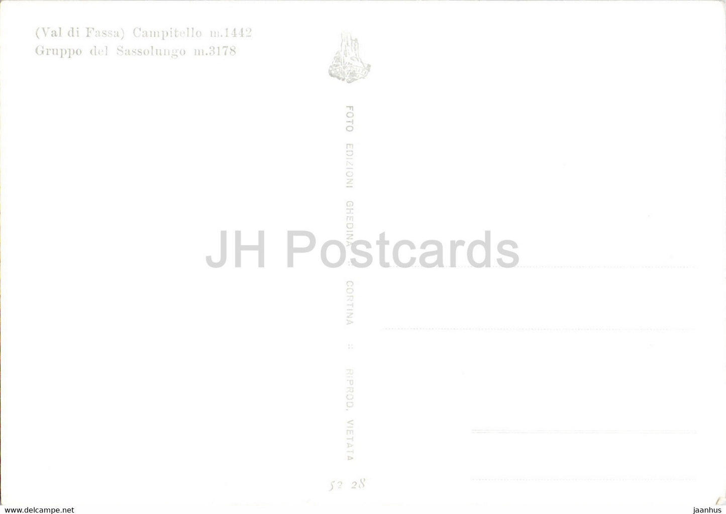 Val di Fassa - Campitello - Gruppo del Sassolungo - old postcard - Italy - unused