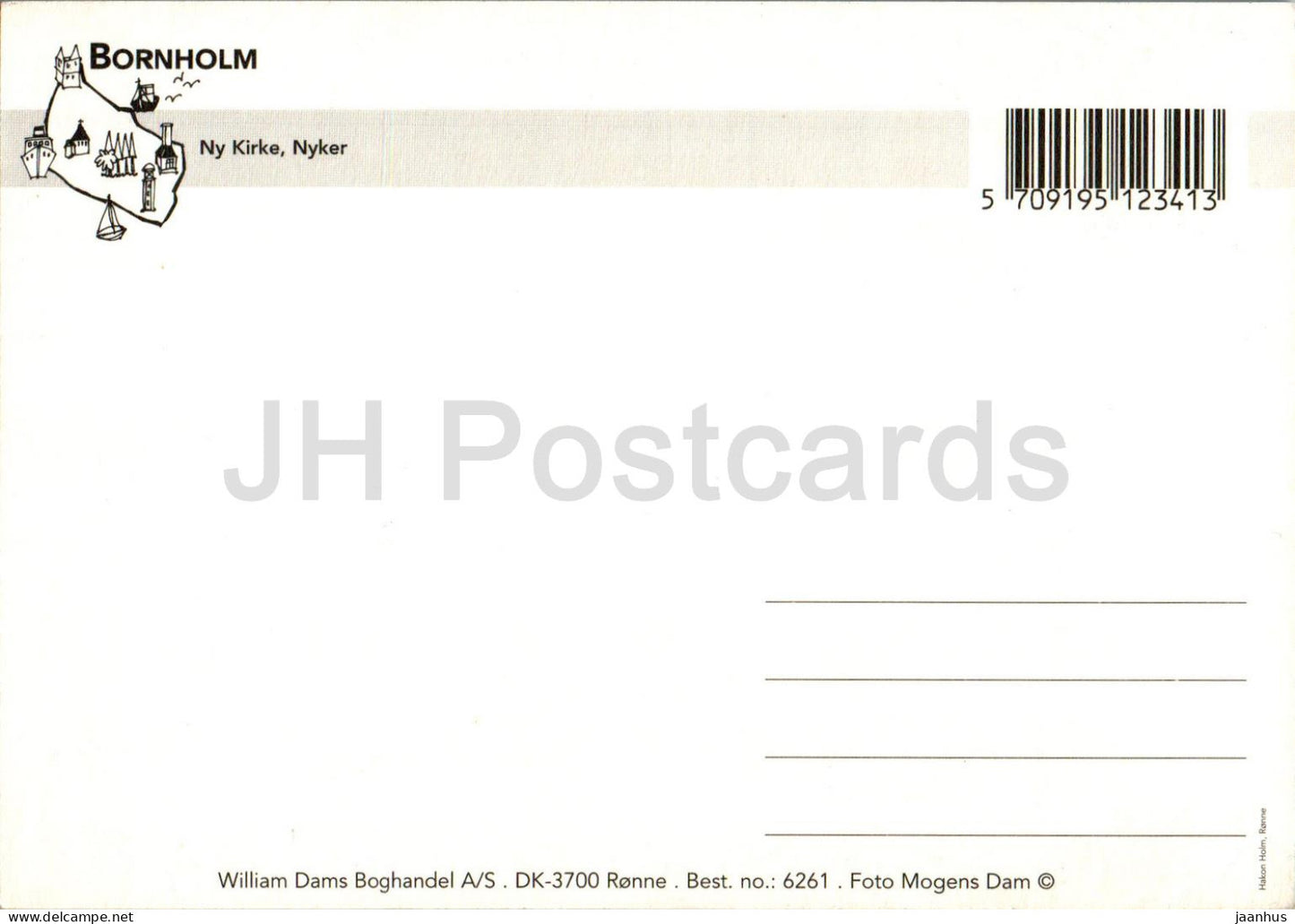 Bornholm - Ny kirke - Nyker - New church - 6261 - Denmark - unused