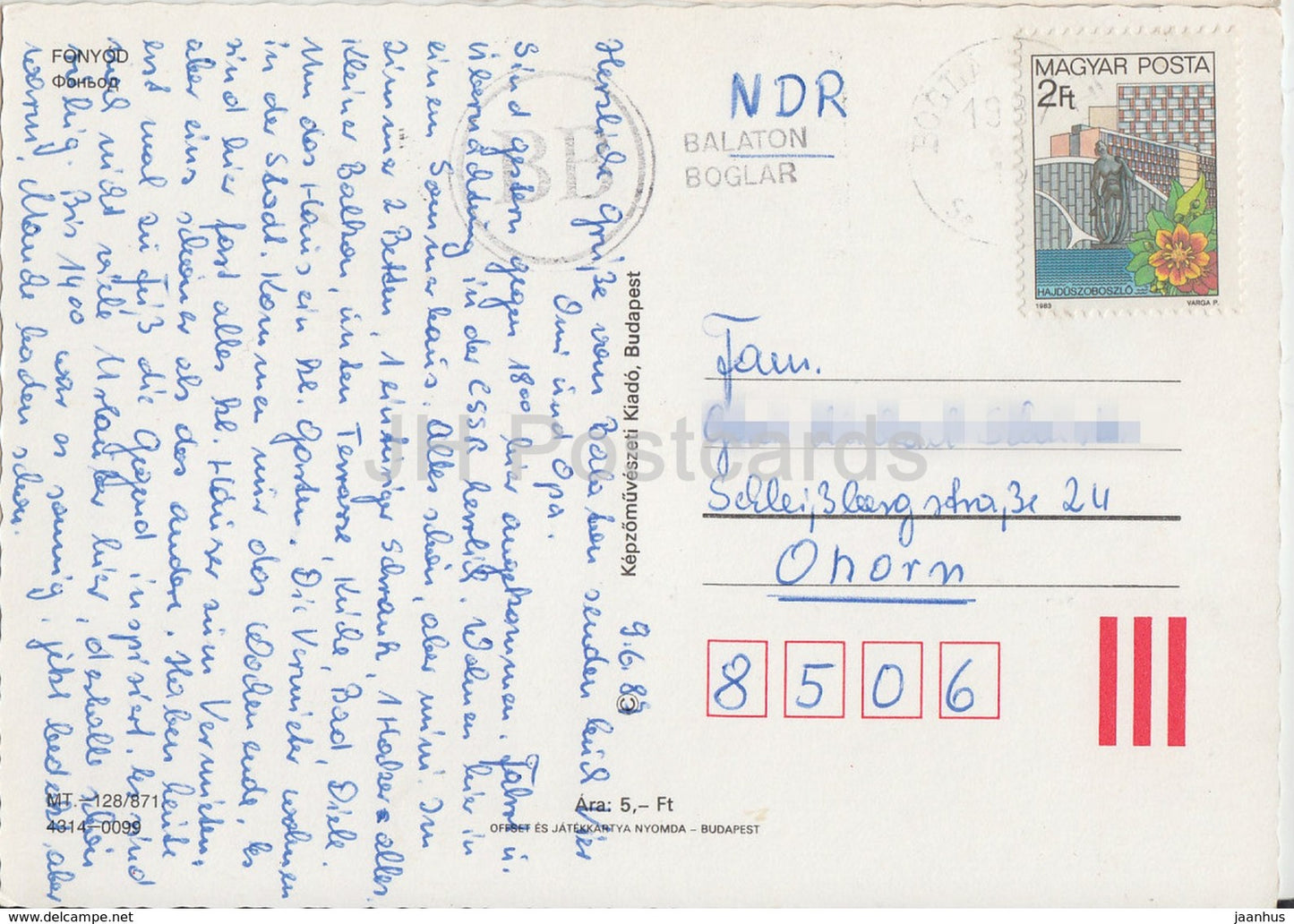 Fonyod - sculpture - église - vues multiples - 1987 - Hongrie - utilisé