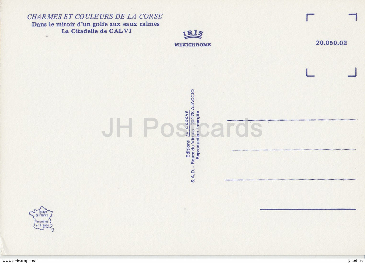 La Citadelle de Calvi - Charmes et couleurs de la Corse - France - unused