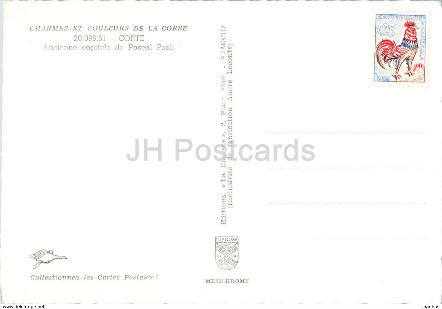 Corte - Ancienne Capitale de Pascal Paoli - Charmes et Couleurs de la Corse - France - unused