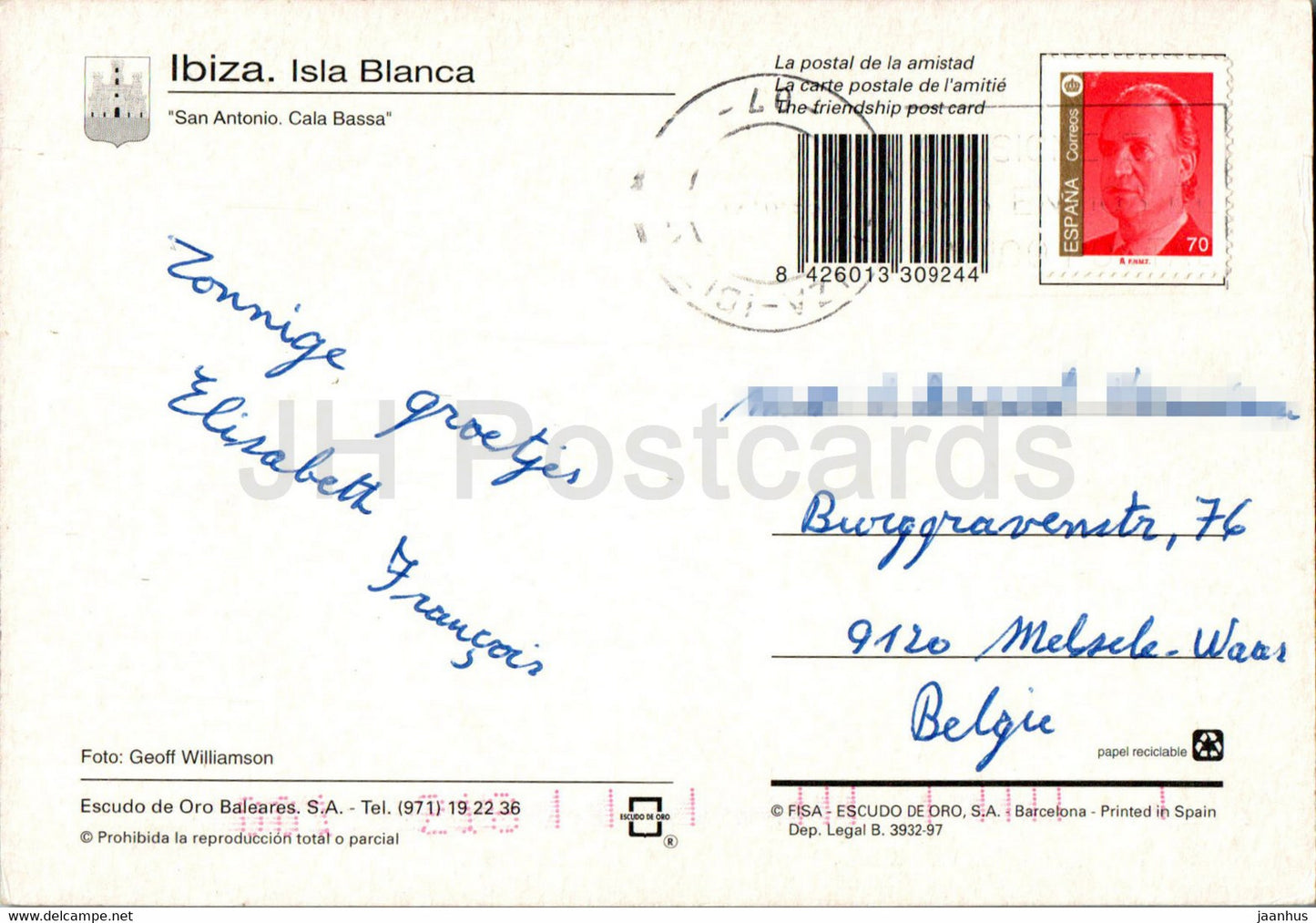 Ibiza - Cala Bassa - Isla Blanca - San Antonio - Espagne - occasion