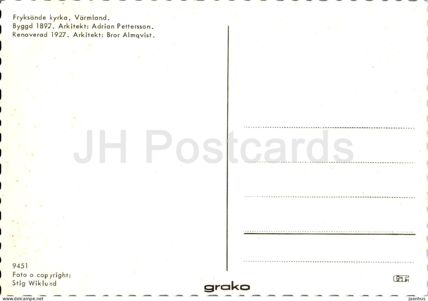 Fryksande Kyrka - Varmland - église - 9451 - Suède - inutilisé